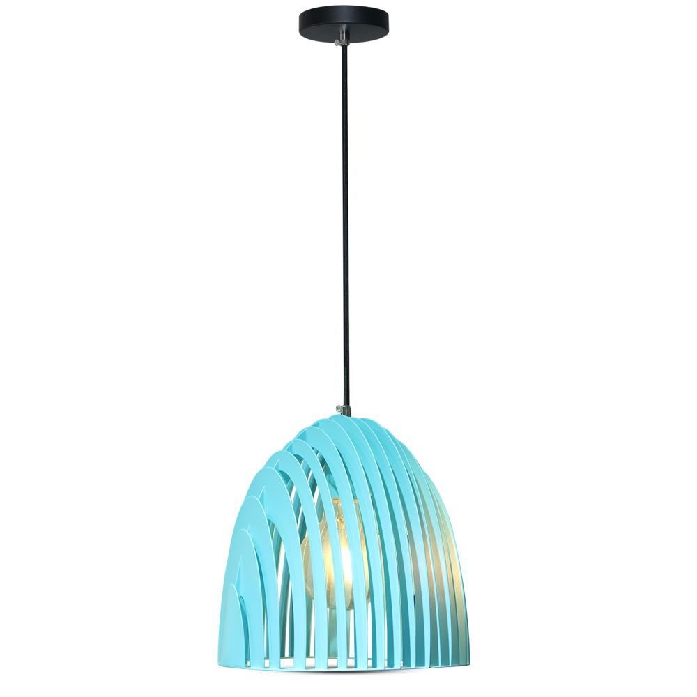 Cone Prism Pendel Lampe E27   Blå, ø250*270mm fra V-tac