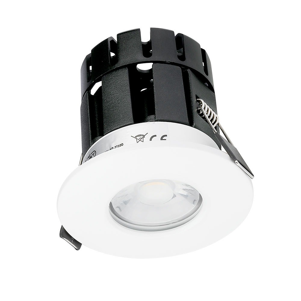 Smart Brandsikker Downlight 10w Cct (3i1) Ip65, Dæmpbar Via App Kulør : 3 I 1 fra V-tac