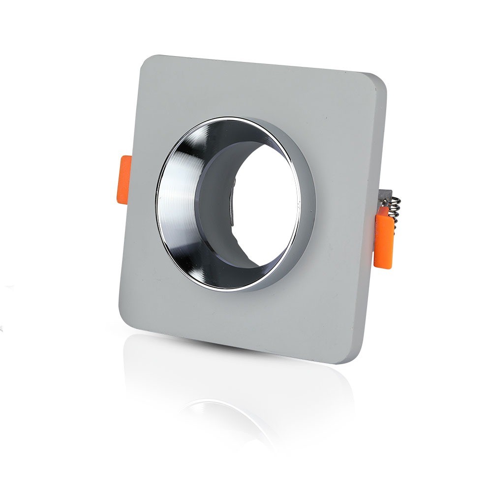 Gu10 Gips Metal, Beton Med Krom Bund Firkantet fra V-tac