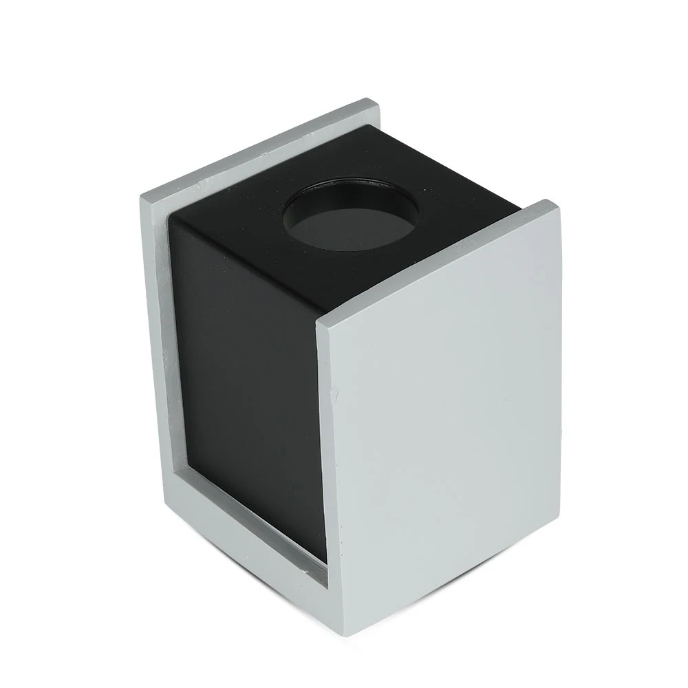 Gu10 Grå Beton, Metalgips Overflade Med Gunmetal Sort Bund (firkantet) fra V-tac