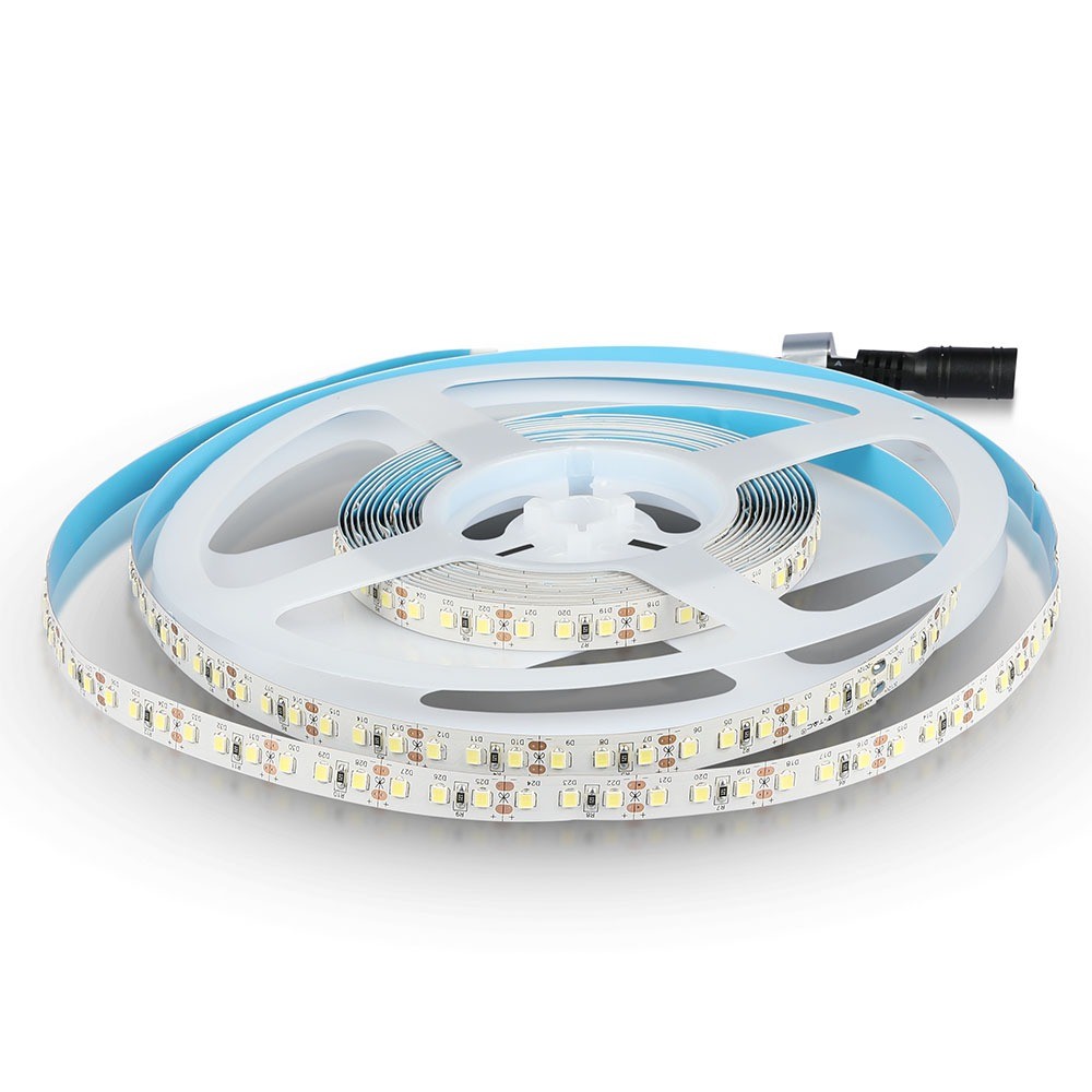 12w M Led Striplys Samsung Chip, 12v, 6500k, Ip20, 5m Rulle Kulør : Kold fra V-tac