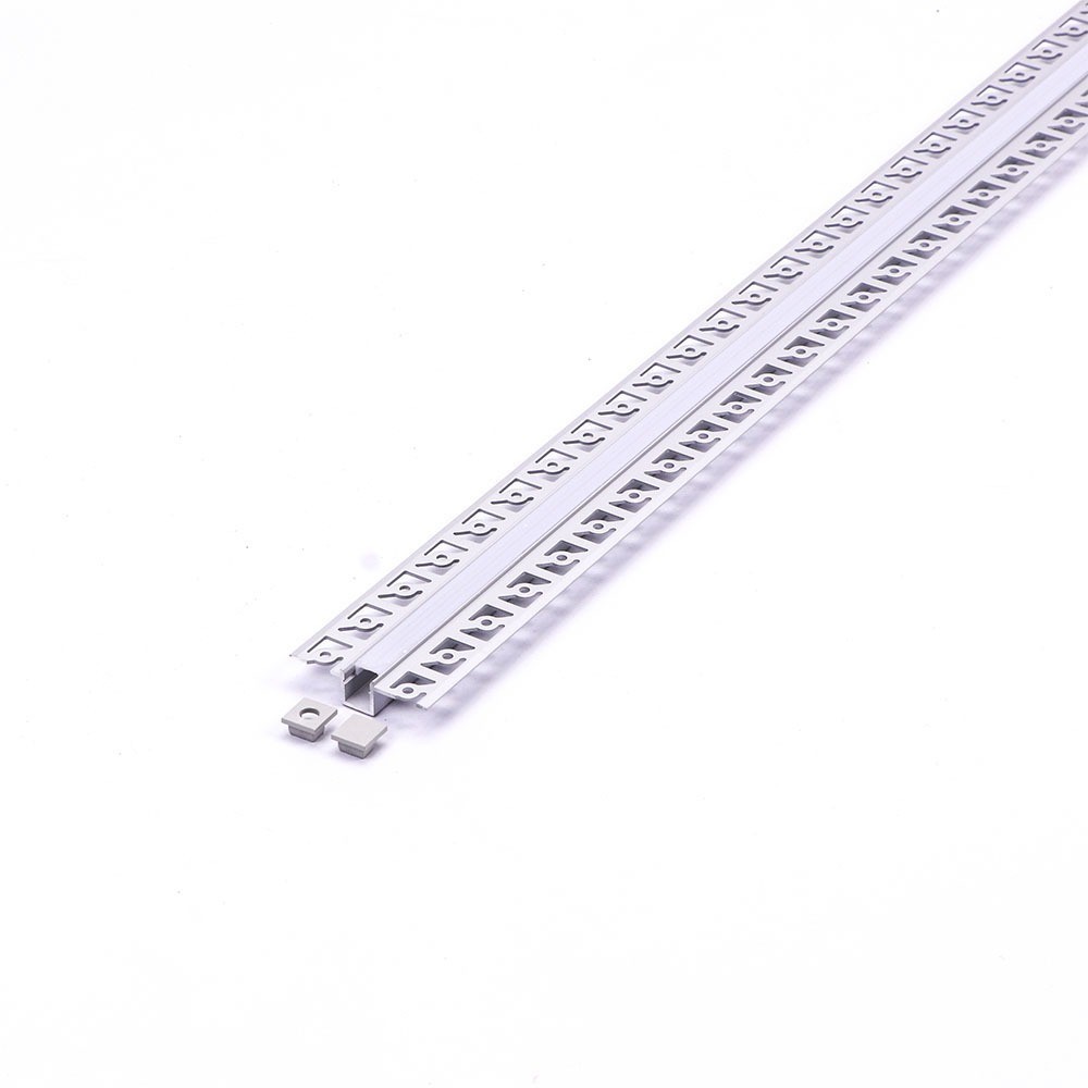 Monteringssæt Med Diffuser Til Led Strip Nedsænket 2000x52.1x13.3mm, Sølv fra V-tac