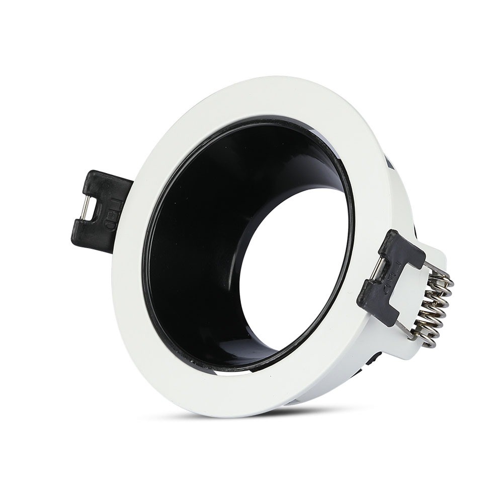 Gu10 Lampe, Rundt Hvid+sort fra V-tac