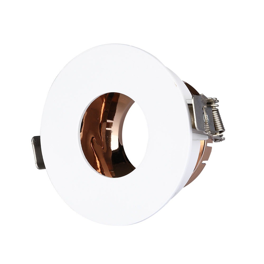 Gu10 Lampe Rundt Hvid+rose Guld fra V-tac