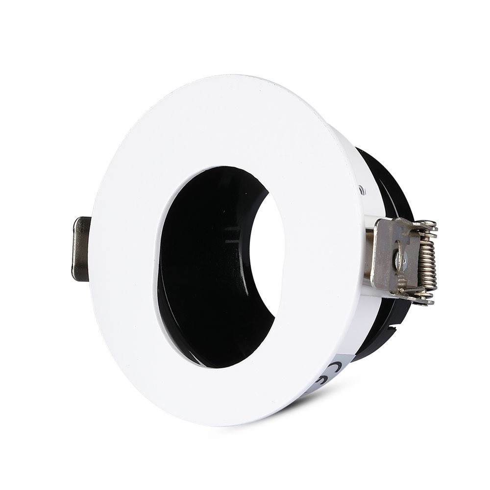 Gu10 Lampe, Rundt, Hvid+sort fra V-tac