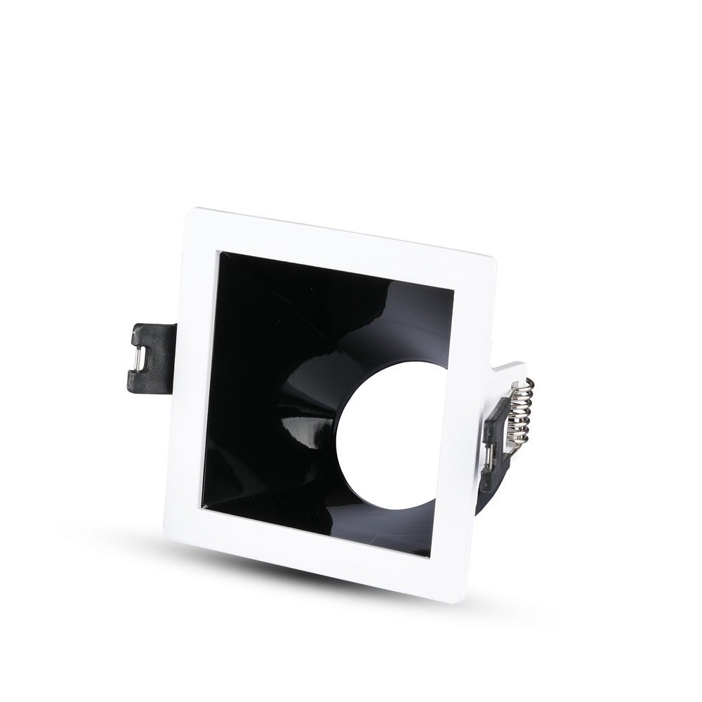 Gu10 Lampe Firkantet Hvid, Sort fra V-tac