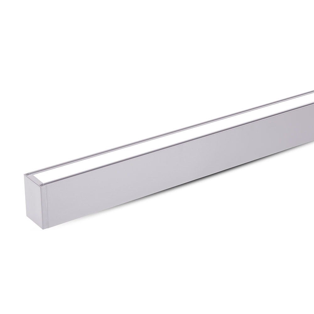 60w Led Pendlerlampe Lineær (op Ned), Samsung Chip, 4000k, Sølv Hus Dæmpbar : 0 10v Dæmpbar, Kulør : Neutral fra V-tac