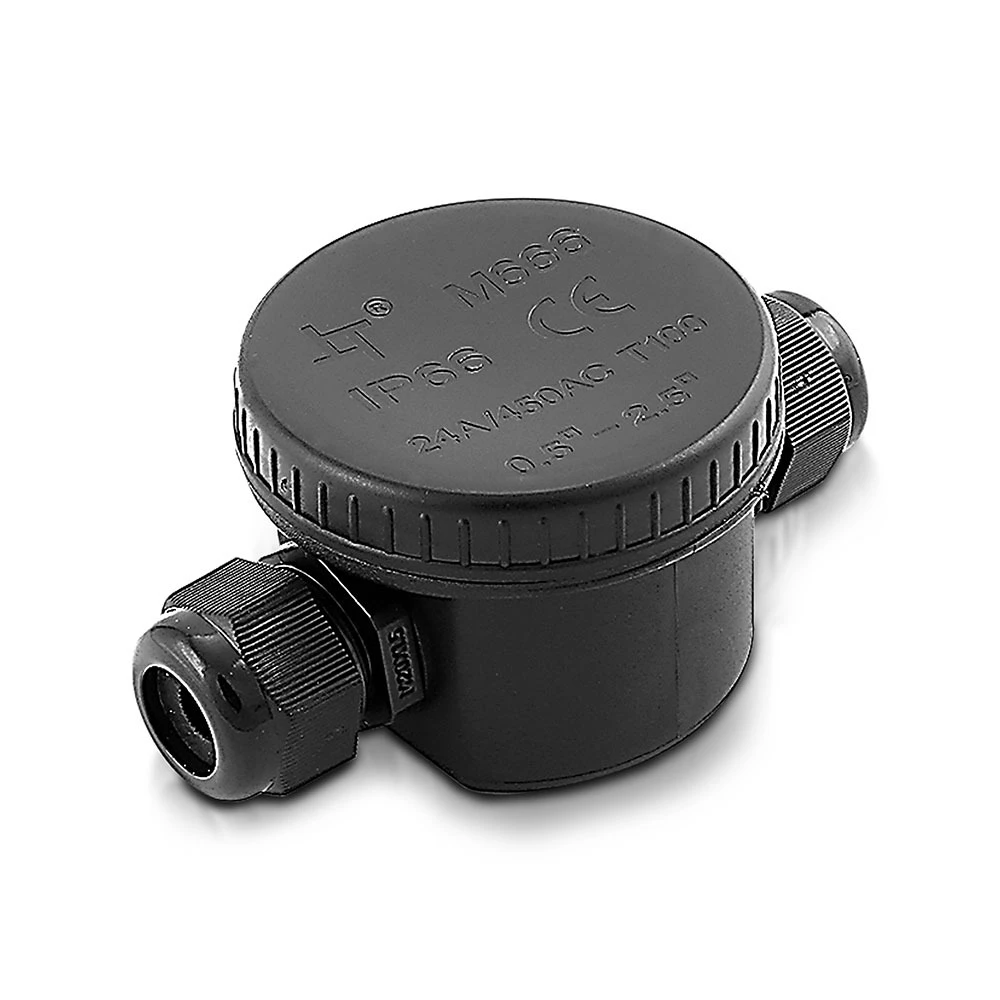 Vandtæt 3 Vejs Samleboks   Ip66, Sort, 24a, Uv Resistent, 450v, Til Projektører fra V-tac