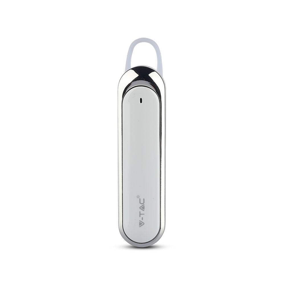 Bluetooth Headset 170mah Batteri, Hvid fra V-tac