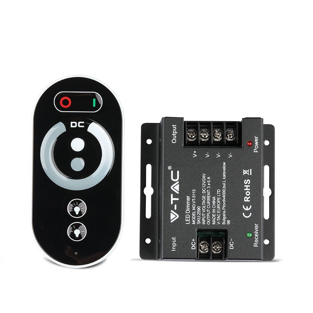 216w Led Dæmper   Med Touch Fjernbetjening fra V-tac