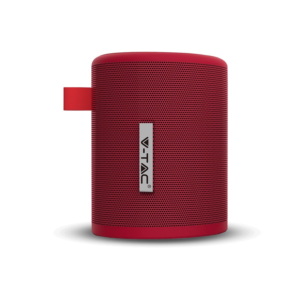 Bærbar Bluetooth Højttaler Med Tws Funktion   1500mah Batteri, Rød fra V-tac