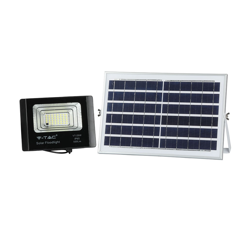 12w Solpanel Med Led Projektør 6000k Kulør : Kold fra V-tac