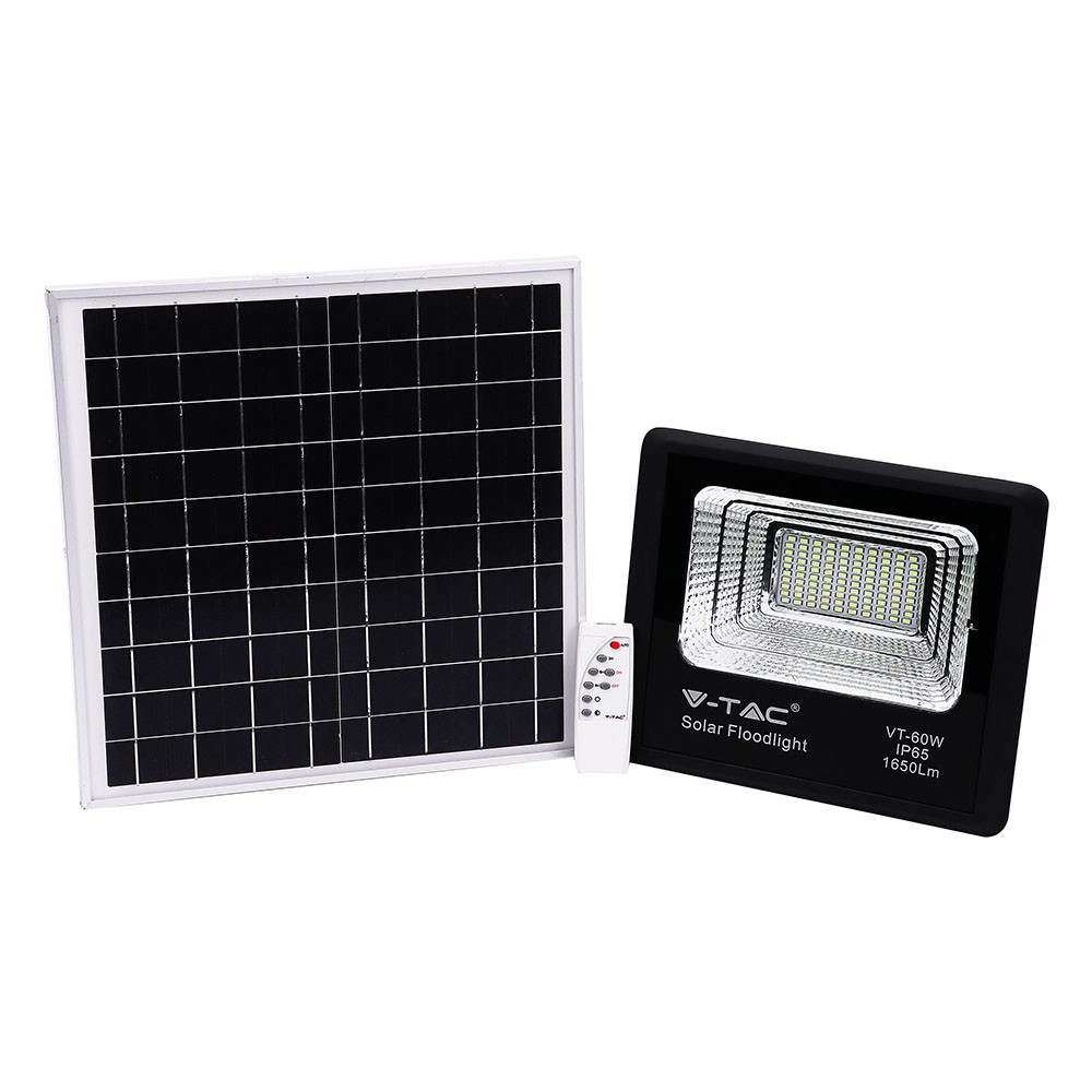 20w Solpanel   Led Projektør, 6000k   Kulør : Kold fra V-tac