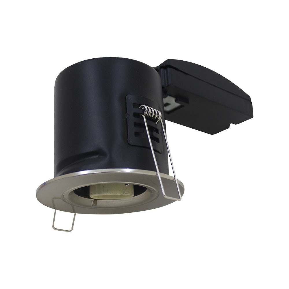 Gu10 Downlight Brandsikker, Twist Og Lås, Tyk Hus, Nikkel fra V-tac
