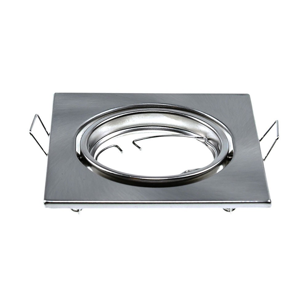 Gu10 Lampe Firkantet, Satin Nikkel, 2 Stk Pakke fra V-tac