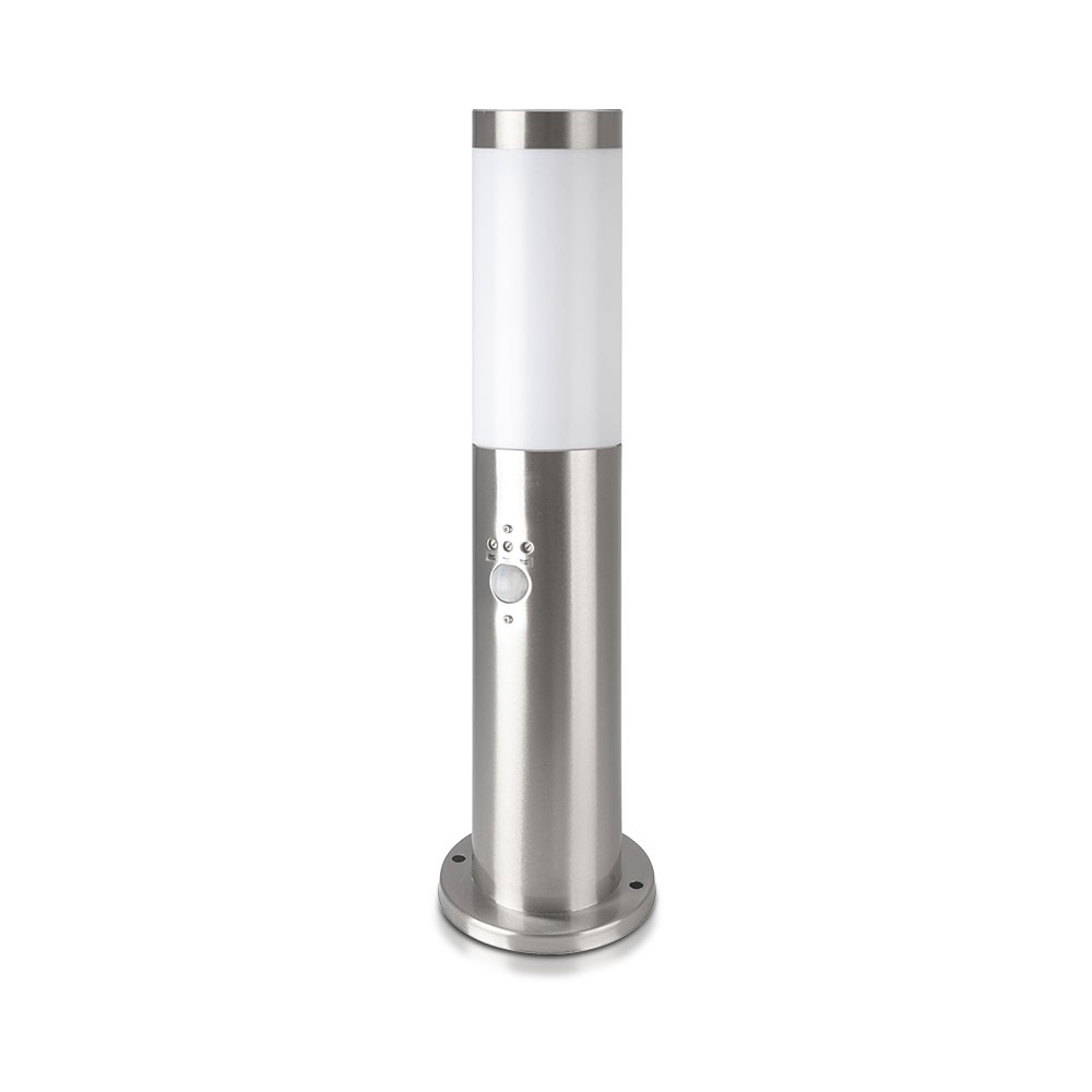 Pullertlampe Med Pir Sensor E27 Rustfrit Stål Hus (45 Cm), Satin Nikkel, Ip44 fra V-tac
