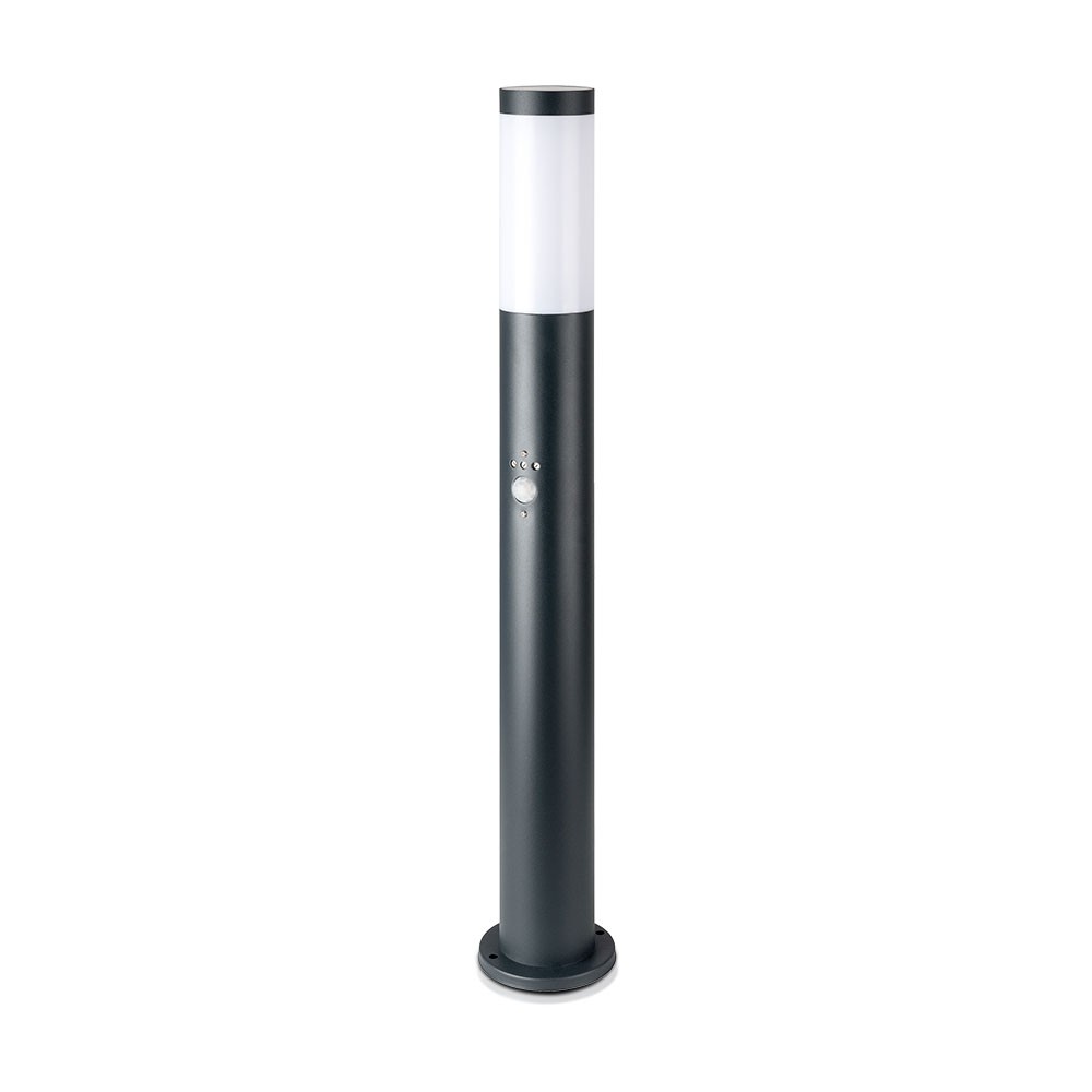 Pullertlampe E27   Pir Sensor, Rustfrit Stål Hus, 80 Cm, Grå, Ip44 fra V-tac