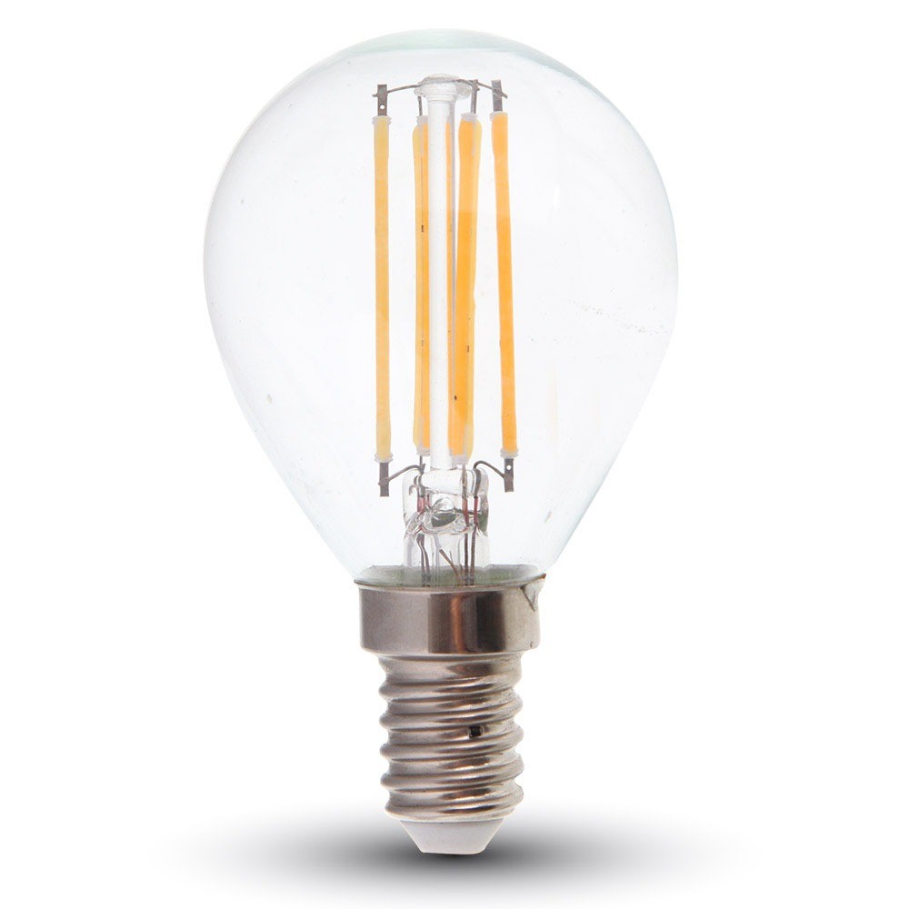 P45 Led Pære 6w E14 Klart Glas, 2700k, 130lm W Kulør : Varm fra V-tac