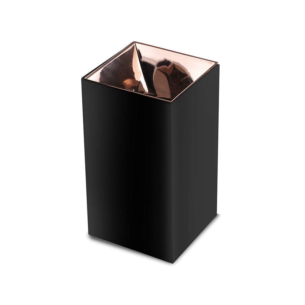 Gu10 Lampe Firkantet Sort+rose Guld fra V-tac