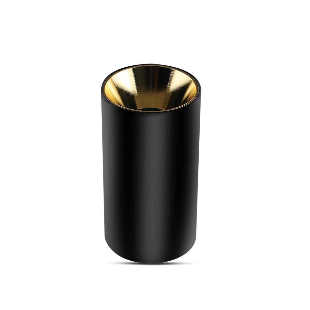 Gu10 Lampe Rund, Sort, Guld fra V-tac