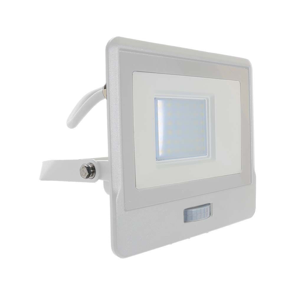 30w Projektør Pir Sensor, Samsung Chip, 1m Kabel, 4000k, Hvid Hus Kulør : Neutral fra V-tac