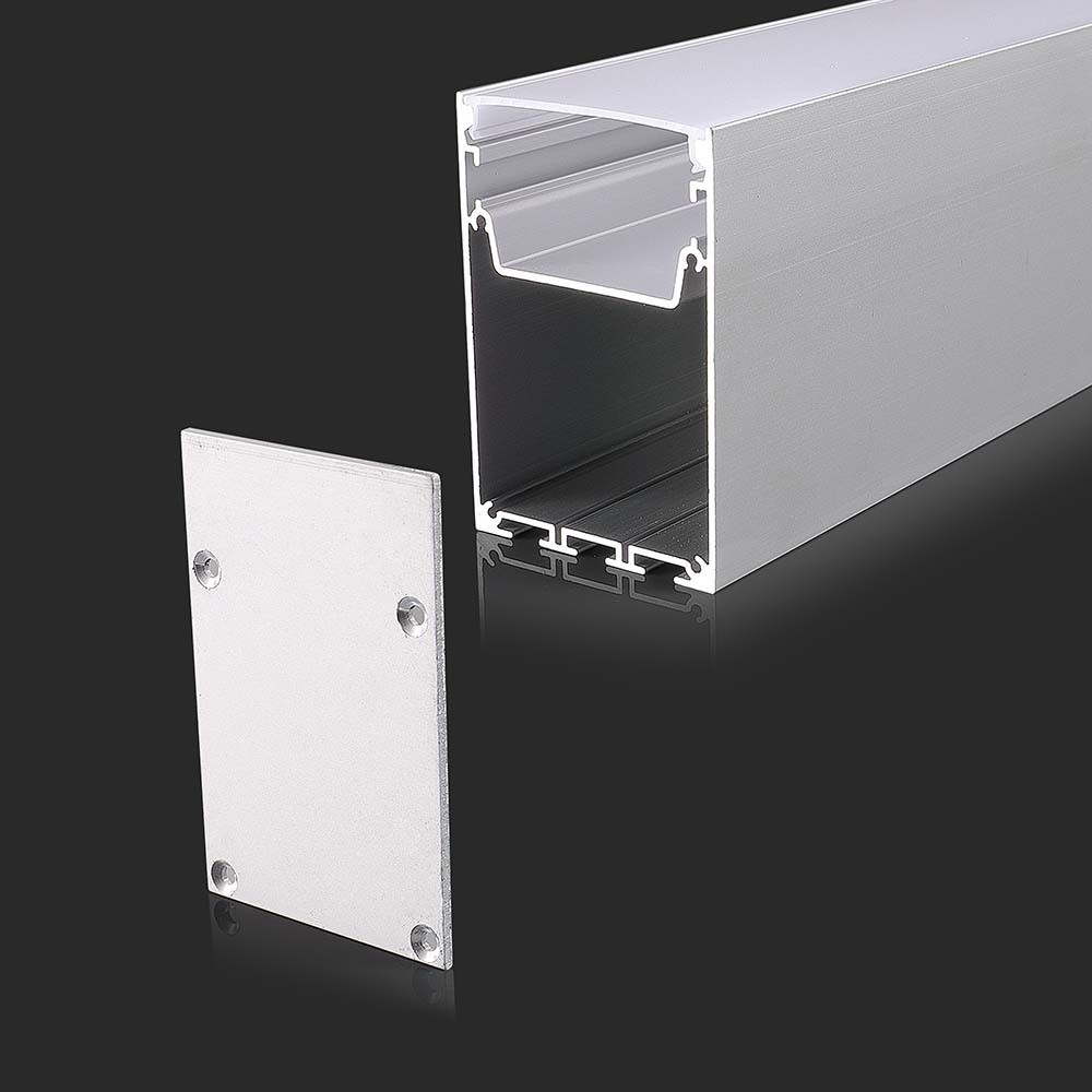 Monteringssæt Med Diffuser Til Led Stribe Overflademonteret 2000x50x75mm, Hvid fra V-tac