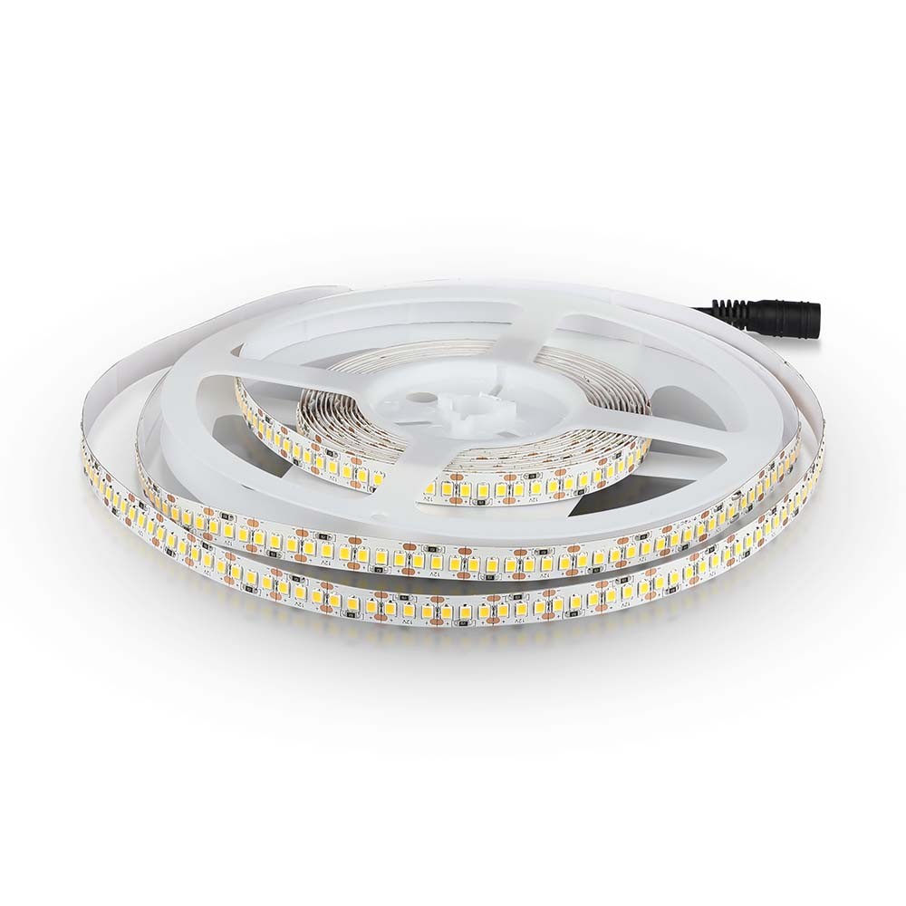 204 Led Stribelys 17w M   12v, 3000k, Ip20, 5m Rulle   Kulør : Varm fra V-tac