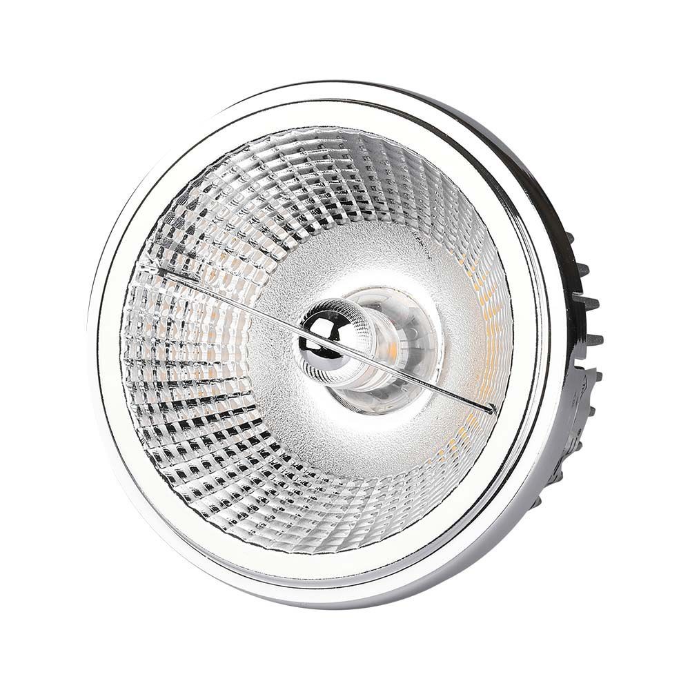 Ar111 Led Udskiftelig Reflektor Spotlys 20w 6400k, 40° 20°, Sølv Kulør : Kold fra V-tac