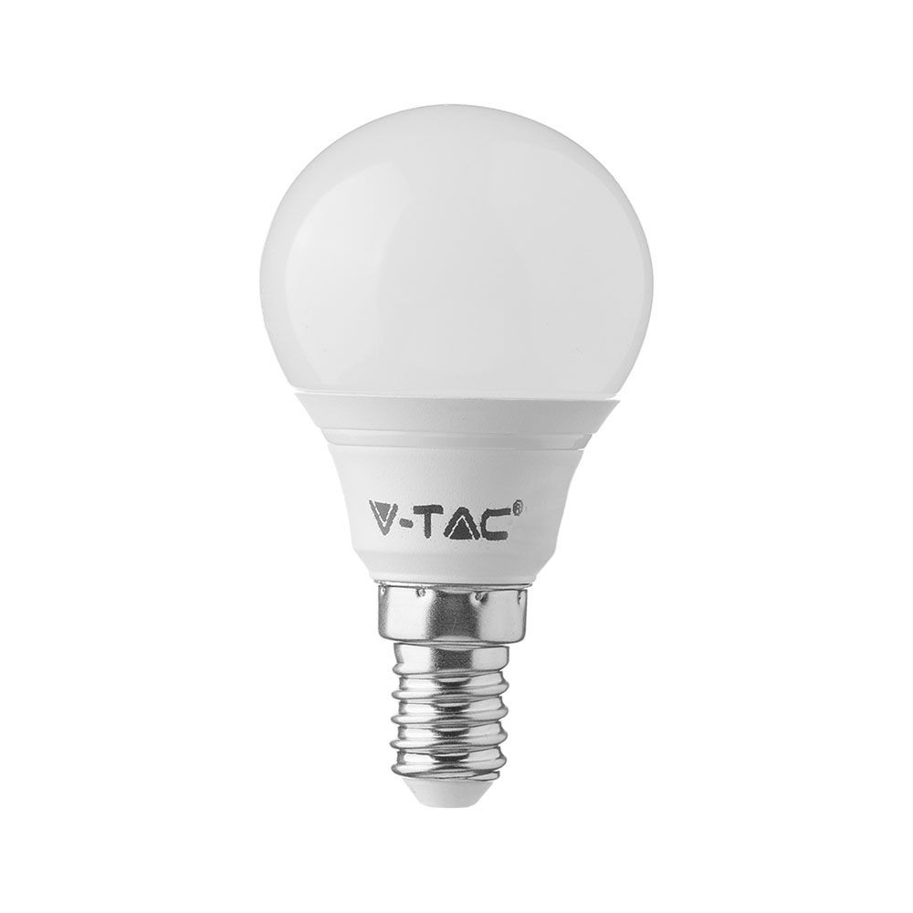 P45 Plastikpærer 4,5w E14   3000k, 3 Stk. Pakke   Kulør : Varm fra V-tac