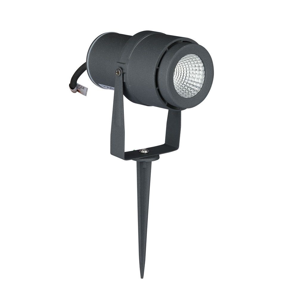 12w Havelampe   Led, 3000k, Grå Hus   Kulør : Varm fra V-tac