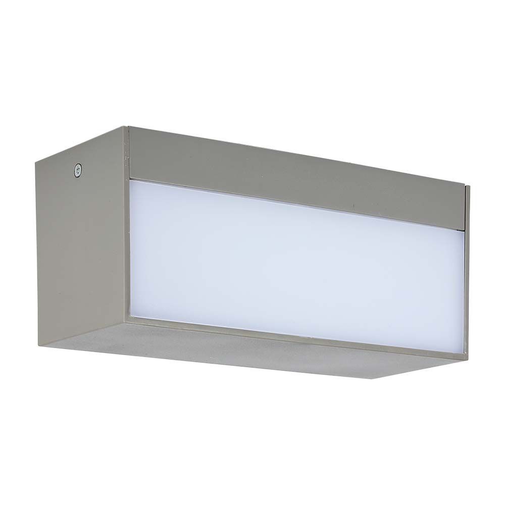 12w Led Op Ned 4000k, Grå, Udendørs, Soft Lys, Stor, Hus Kulør : Neutral fra V-tac