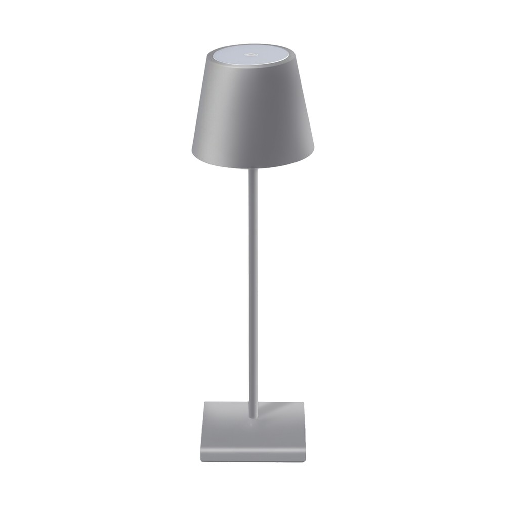 Sku5052 Skrivebordslampe 3w   Genopladelig, Led, Berøringsdæmpbar, 3000k, Grå, Hus   Dæmpbar : Dæmper Indbygget, Kulør : Varm fra V-tac