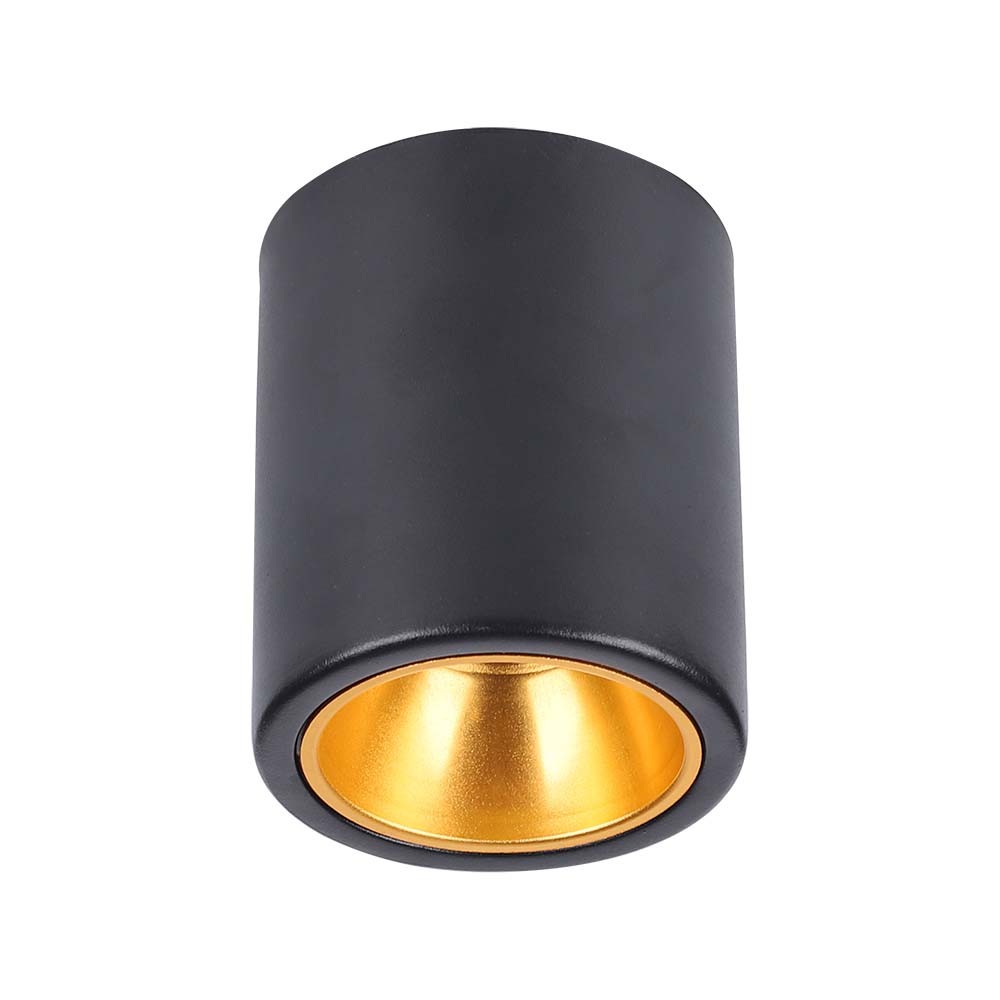 Påbygning Gu10 Lampe Rund Sort fra V-tac