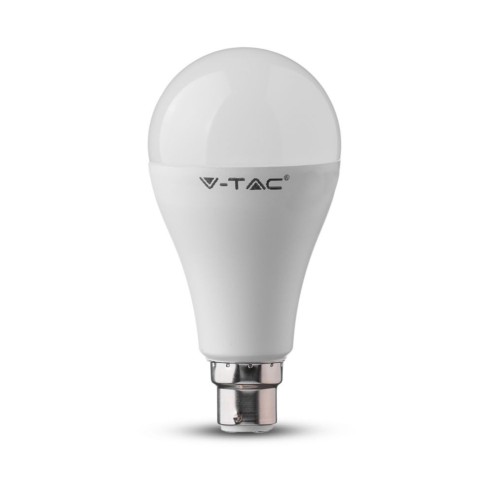 15w A65 Pære B22   Plastik, Samsung Chip, 6500k   Kulør : Kold fra V-tac