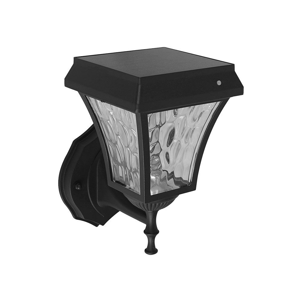 Led Solar Væglampe   Cct 3i1, Mat Sort, Hus   Kulør : 3 I 1 fra V-tac
