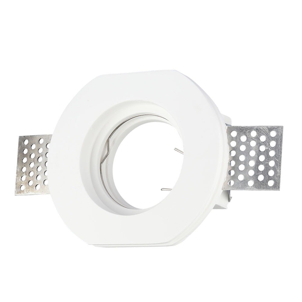 Gu10 Gips Lampe Rundt Hvid fra V-tac