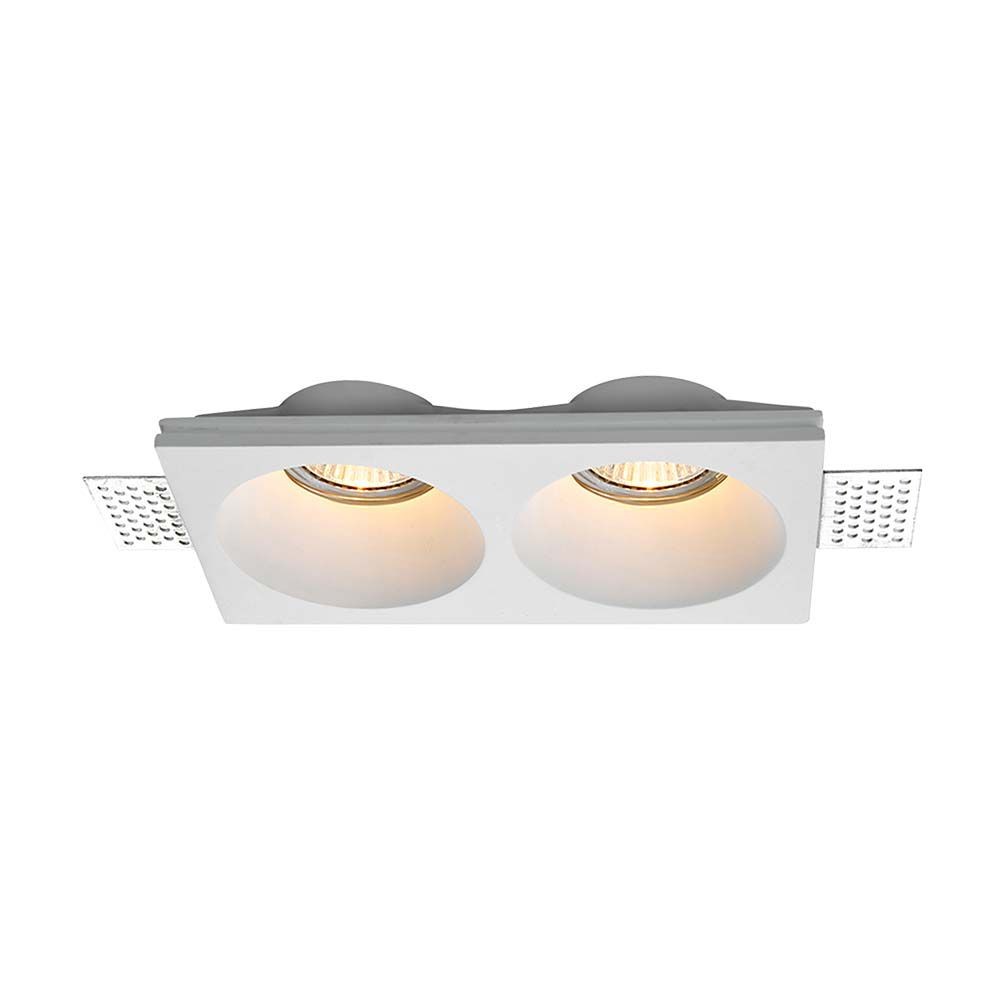 2x Gu10 Lampe Runde, Hvid fra V-tac