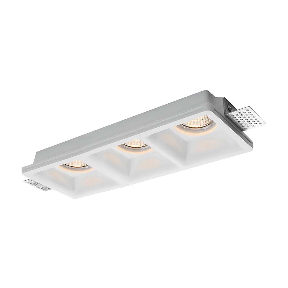 3xgu10 Lampe Firkantet, Hvid fra V-tac