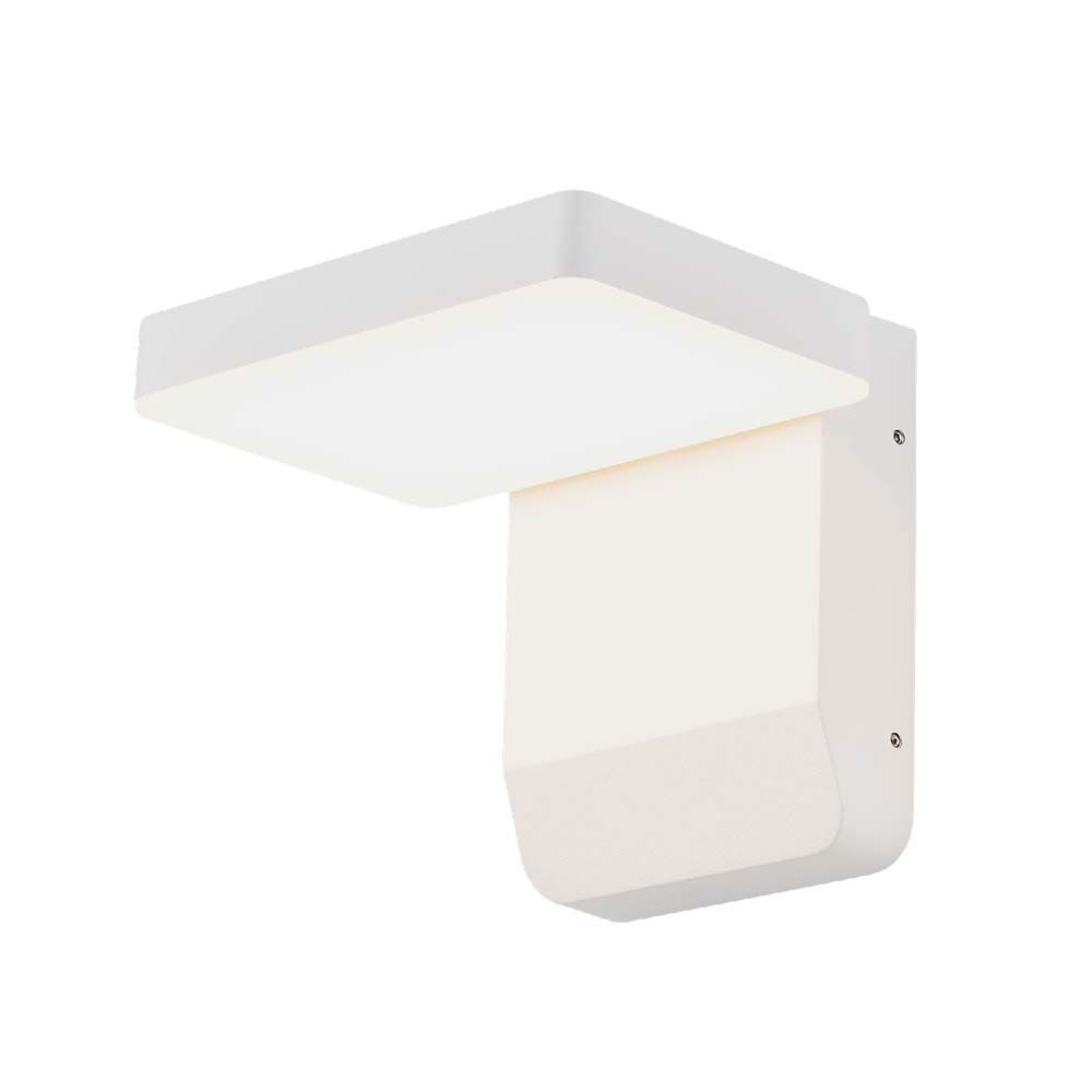 17w Væglampe Led   3000k, Hvid, Kvadratisk, Ip65   Kulør : Varm fra V-tac