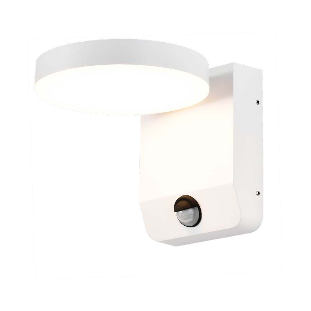 17w Led Væglampe   3000k, Hvid Hus, Rundt, Ip65   Kulør : Varm fra V-tac