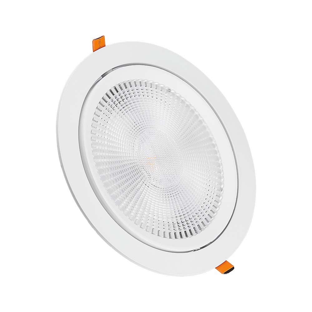 20w Led Downlight Samsung Chip, 6400k Kulør : Kold fra V-tac