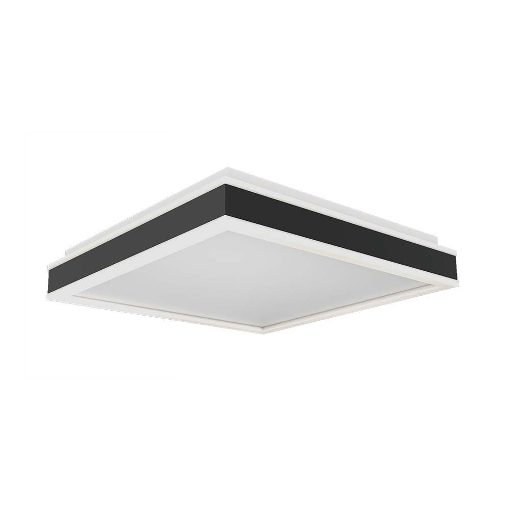 38w Led Designer Lampe   4000k, Sort, Firkantet   Kulør : Neutral fra V-tac