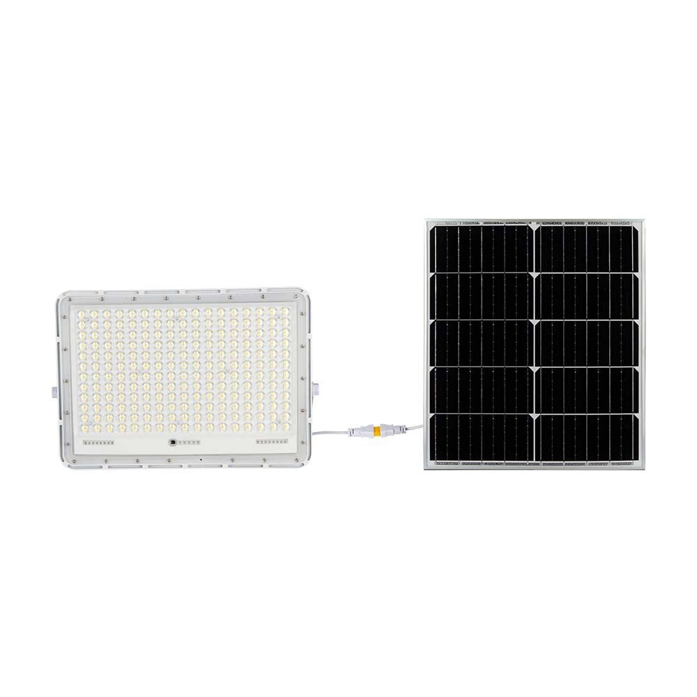Vt 240w Led Solar Projektør   4000k, 20000 Mah Batteri, 3m Kabel, Smart Ir Fjernbetjening, Hurtig Opladning, Hvid   Kulør : Neutral fra V-tac