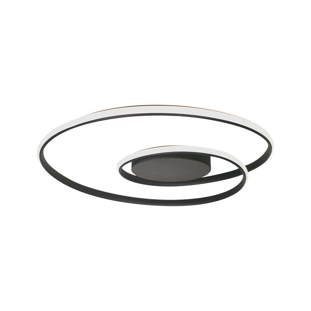 48w Led Metalloftlampe   D600xh50mm, 3000k, Sort, Triac Dæmpbar   Dæmpbar : Dæmpbar, Kulør : Varm fra V-tac