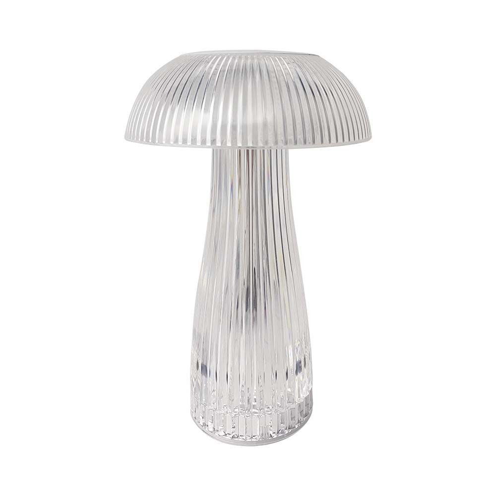 Led Bordlampe 1800mah Batteri, ø160x250, 3i1, Transparent Hus Dæmpbar : Dæmper Indbygget, Kulør : 3 I 1 fra V-tac