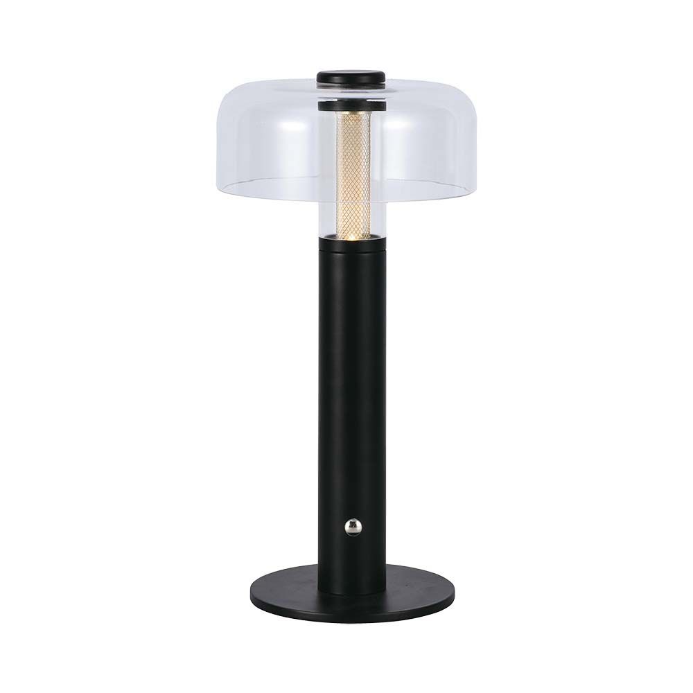 Led Bordlampe 1800mah Batteri, ø150x300, 3000k, Sort Hus Dæmpbar : Dæmper Indbygget, Kulør : Varm fra V-tac