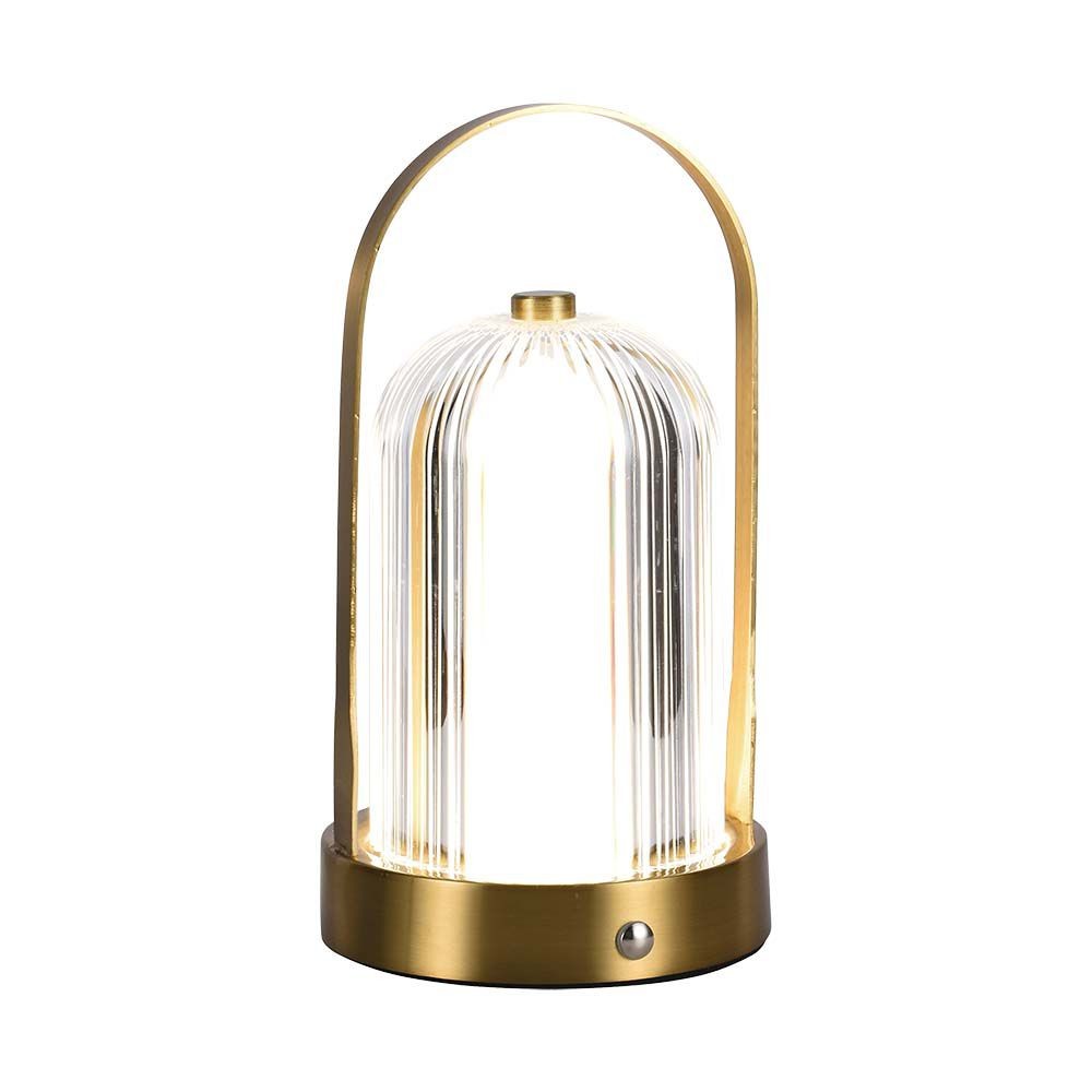 Led Bordlampe 1800mah Batteri, ø120x190, 3 I 1, Fransk Guld Hus Dæmpbar : Dæmper Indbygget, Kulør : 3 I 1 fra V-tac