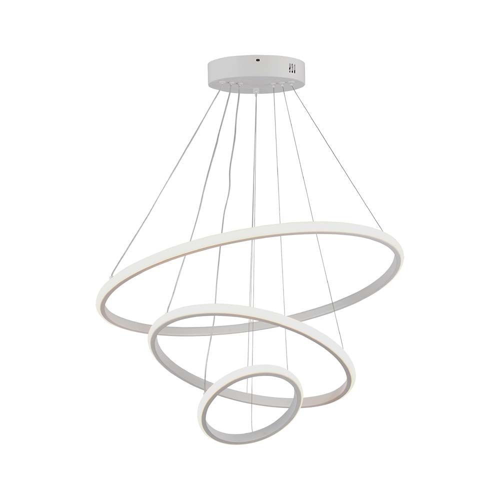 Led Hængende Dekorativ Lampe ø600+ø400+ø200, 3000k, Hvid, Hus Kulør : Varm fra V-tac