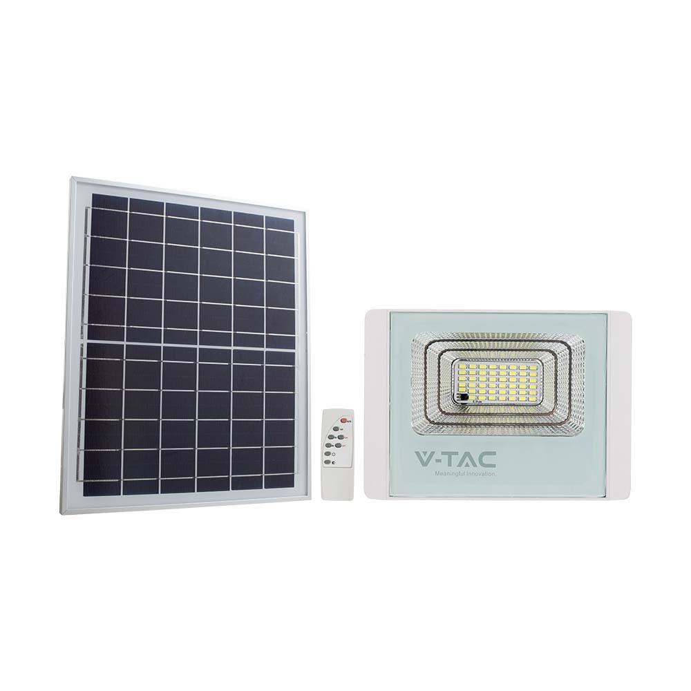 20w Solpanel Led Projektør 4000k, Hvidt Hus Kulør : Neutral fra V-tac