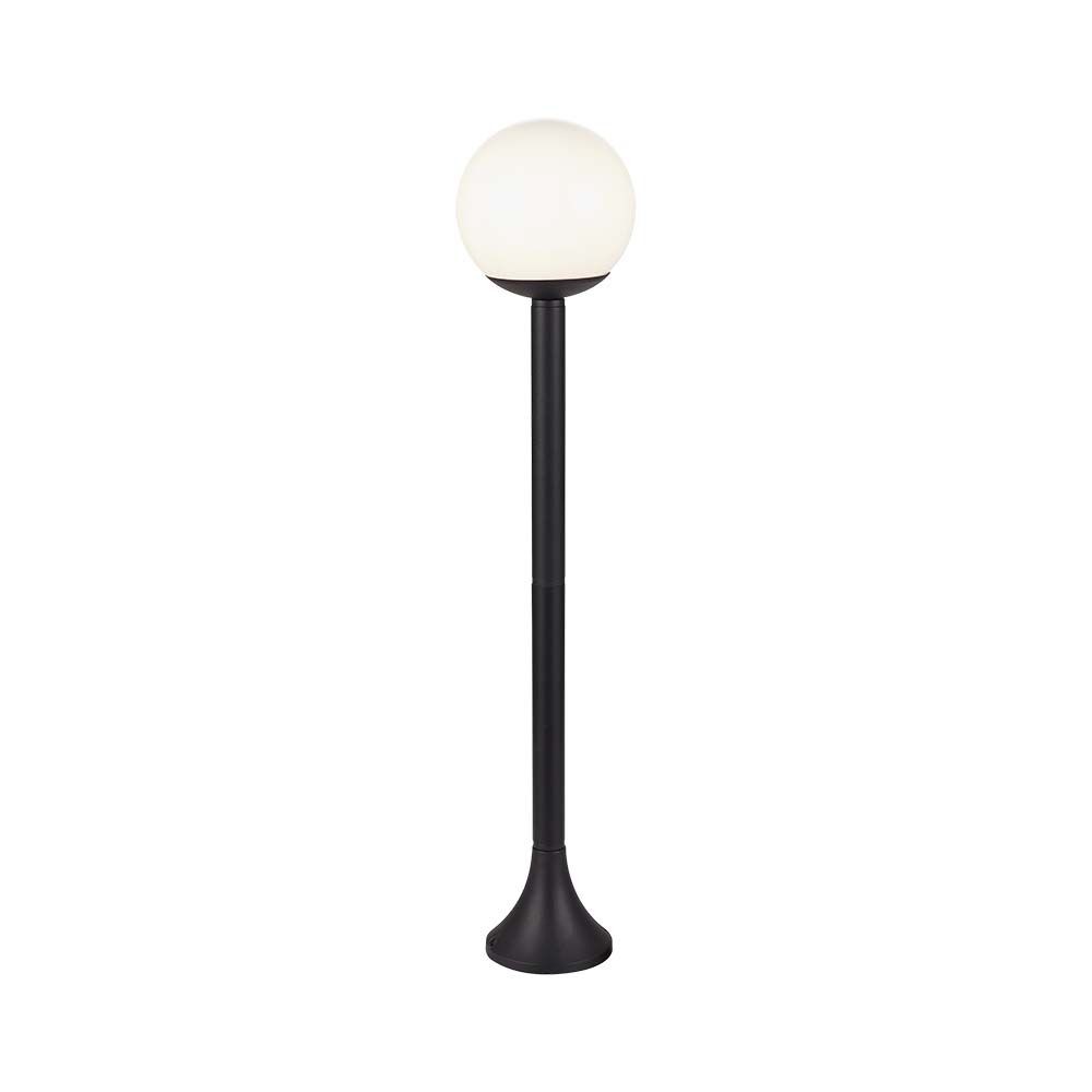 Standlampe (1*e27) Mat Sort, Opal Plast Kugle fra V-tac